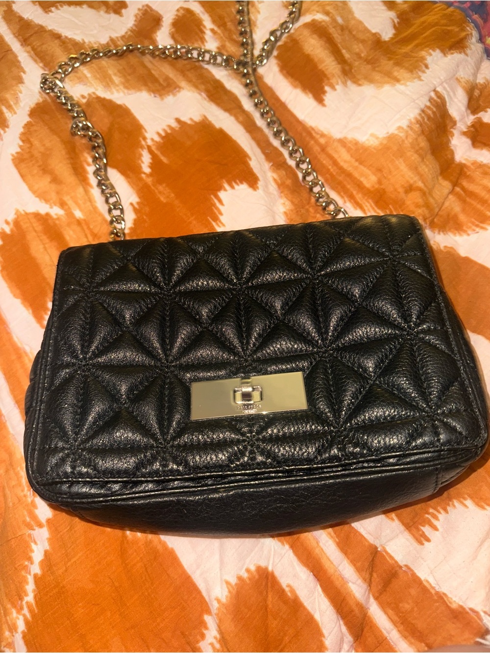 Brand new without tags Kate Spade Black Quilted Chain Shoulder Bag- stunning